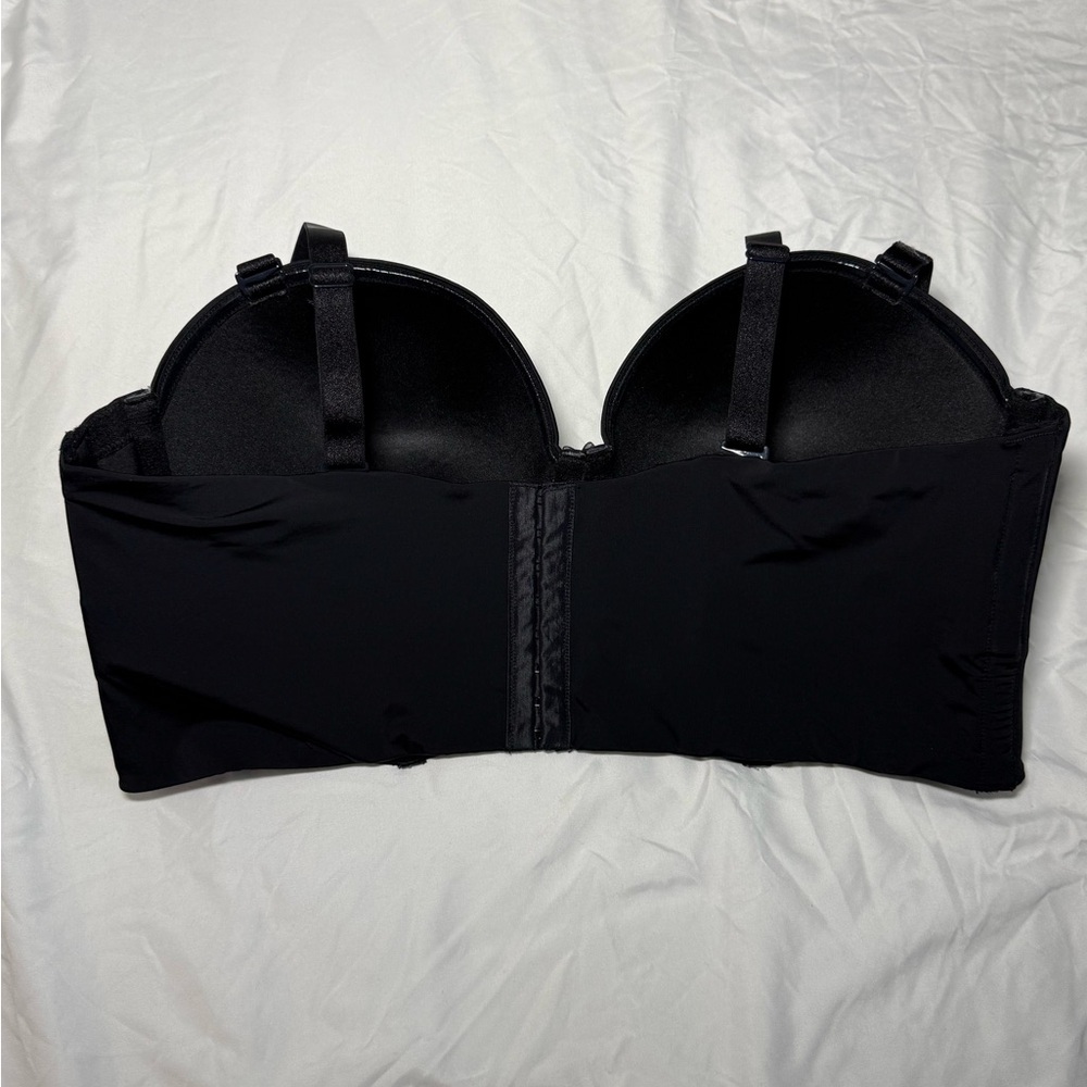 Torrid Bombshell Black Strapless Convertible Long… - image 2